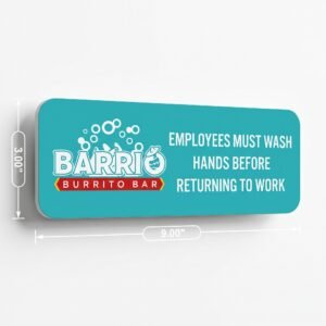 Employee Must Wash Hands - Restroom Sign