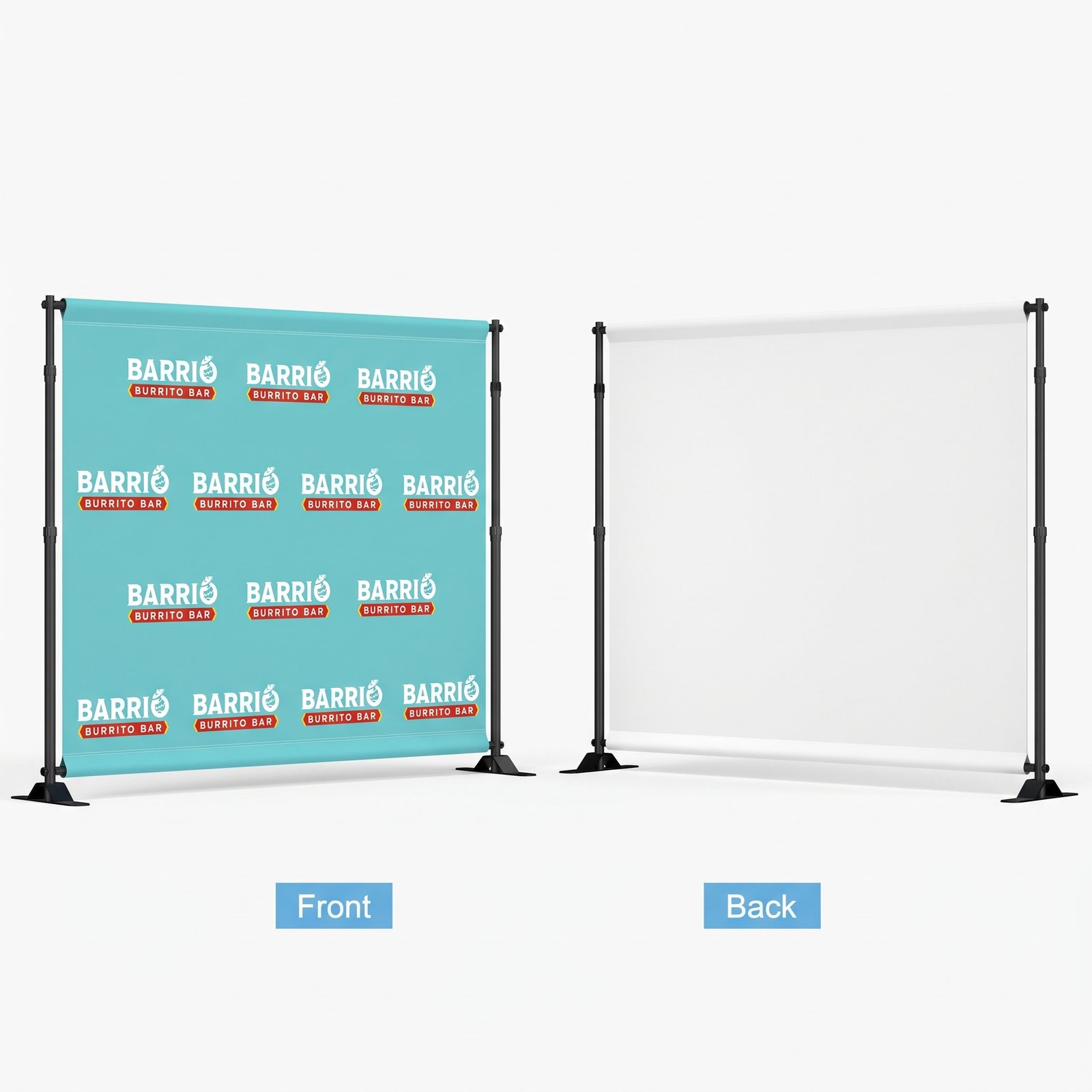 Step and Repeat Backdrop - 10'x8' - Graphics + Frame