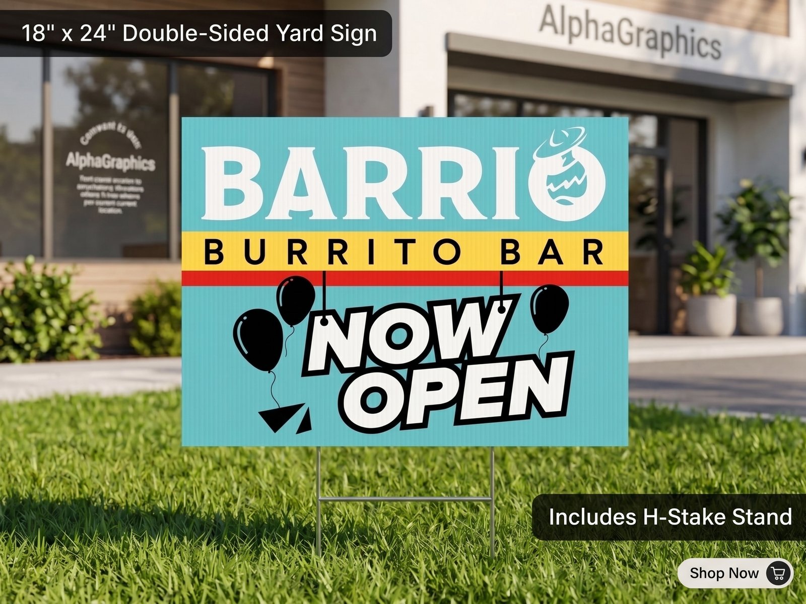 Now Open Yard Sign